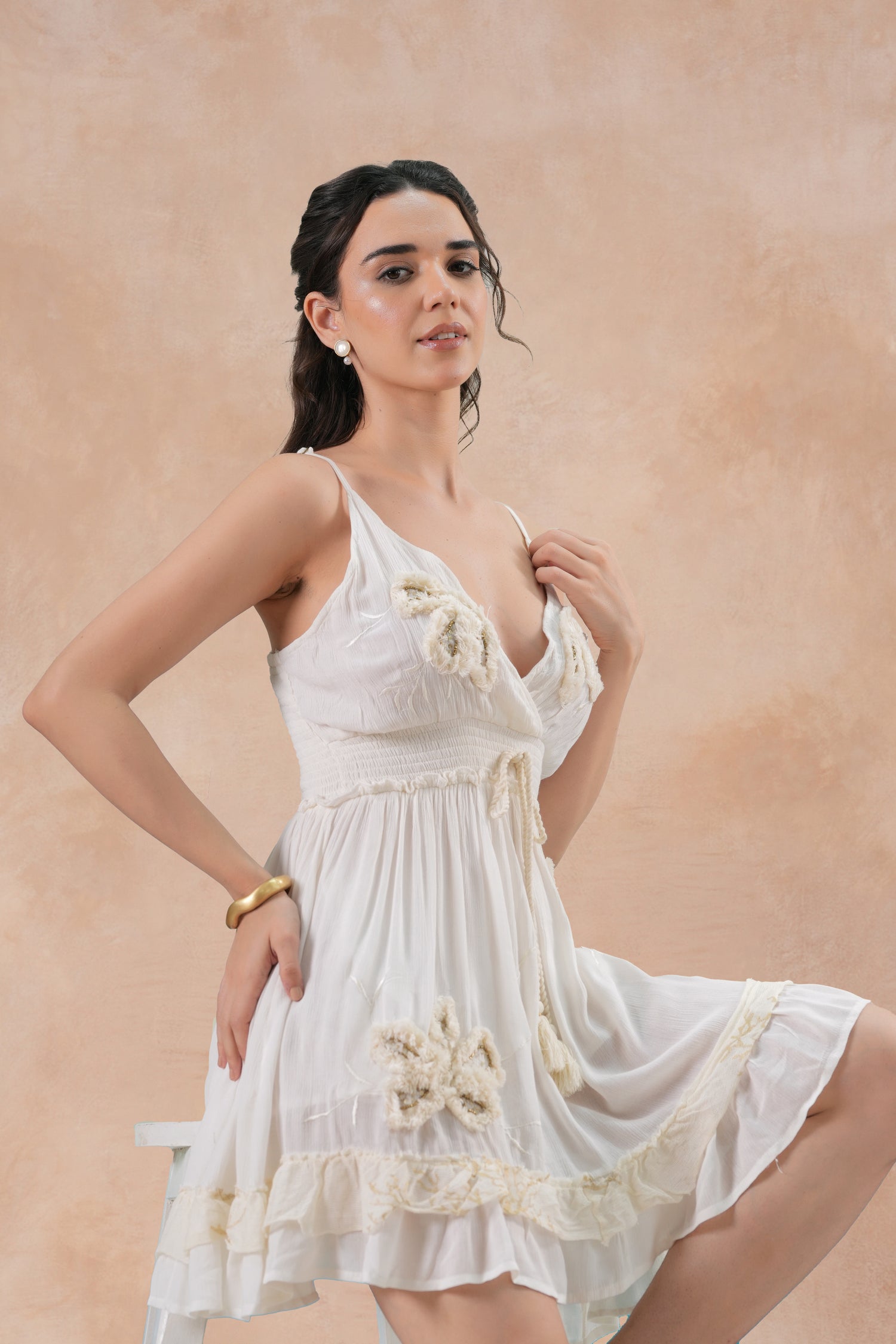 Vestido Anaya Ivory Mini