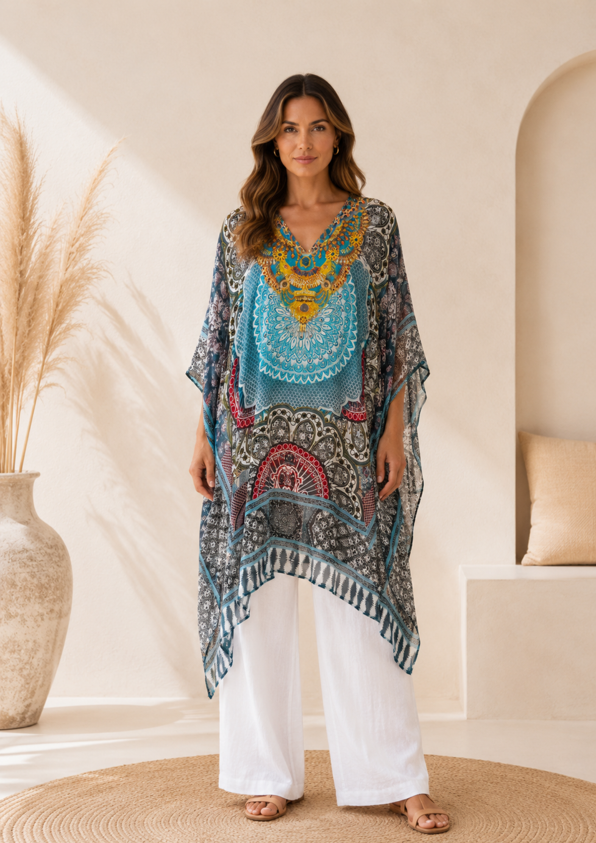Kaftán Azure Mandala Luxe Blusa