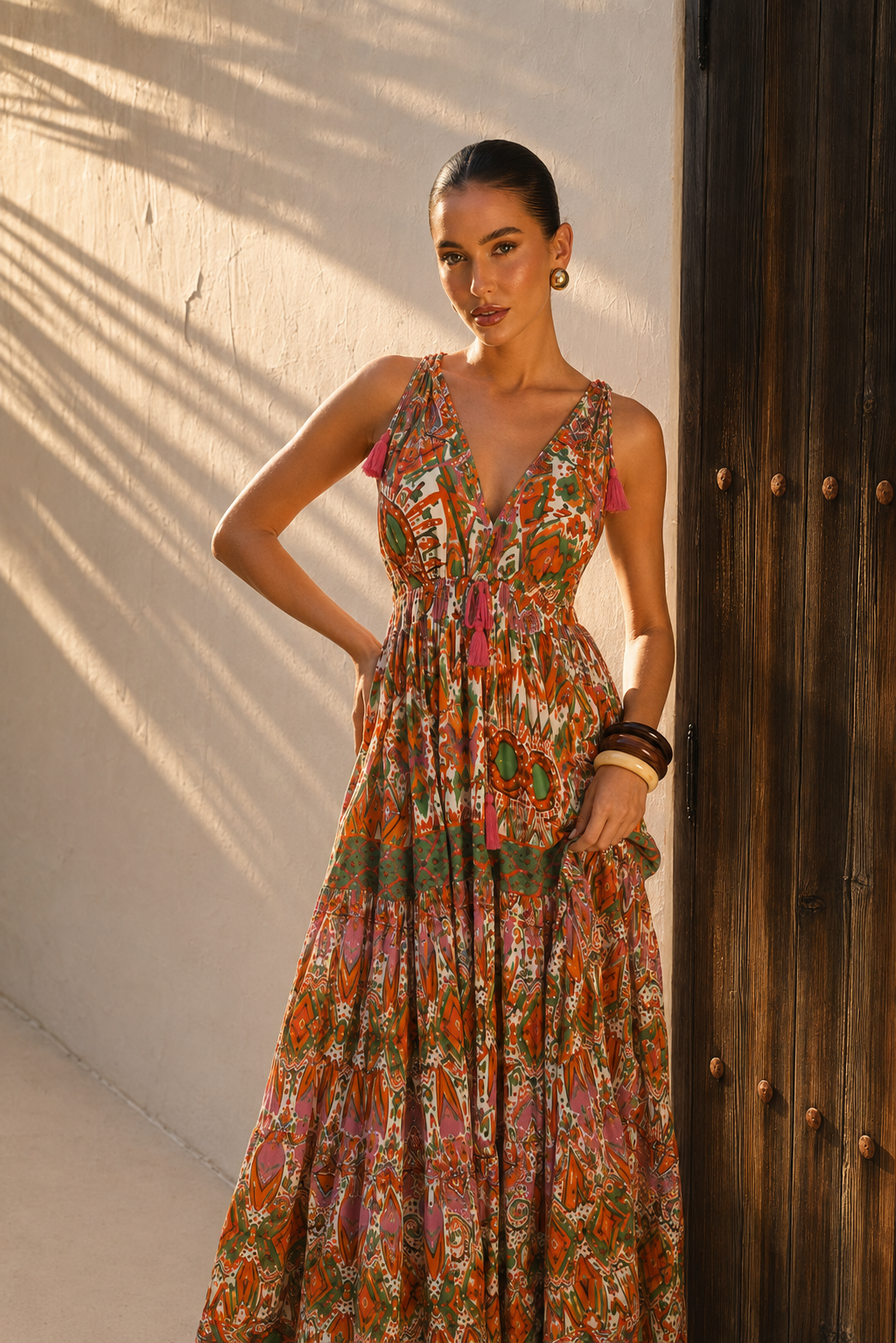Vestido Largo Nomad Sunset Tassel