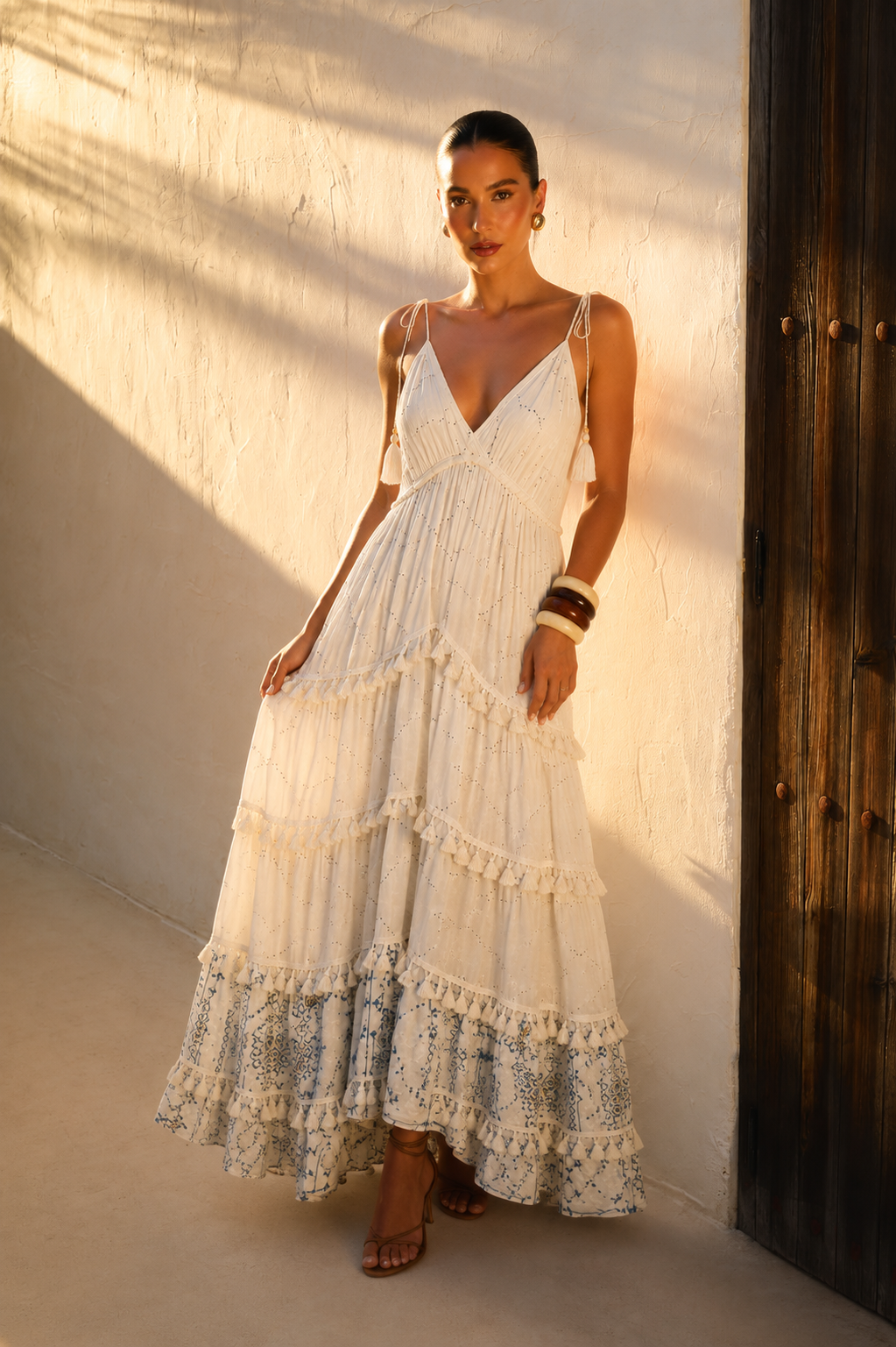Ivory Nomad Tassel Maxi Dres