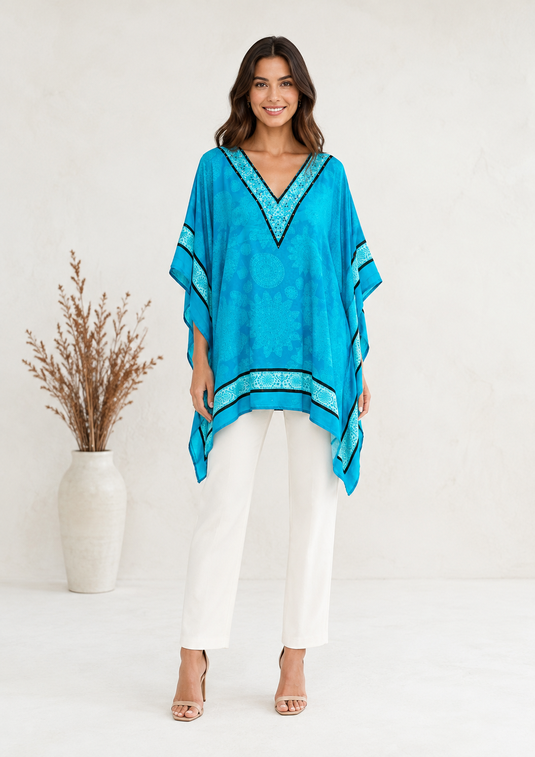 Kaftán Azure Mandala Blusa