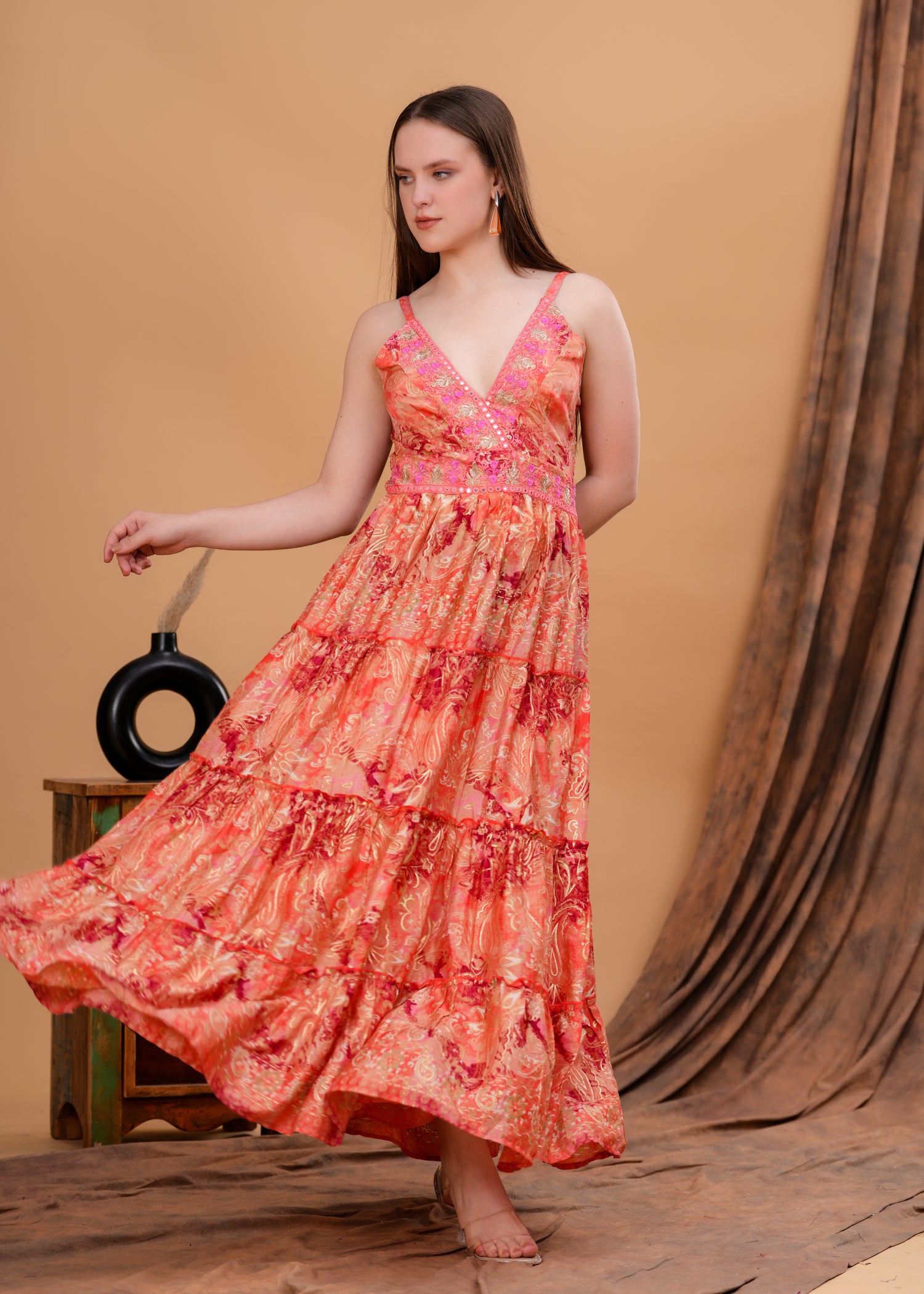 Vestido Maxi Azure Bloom