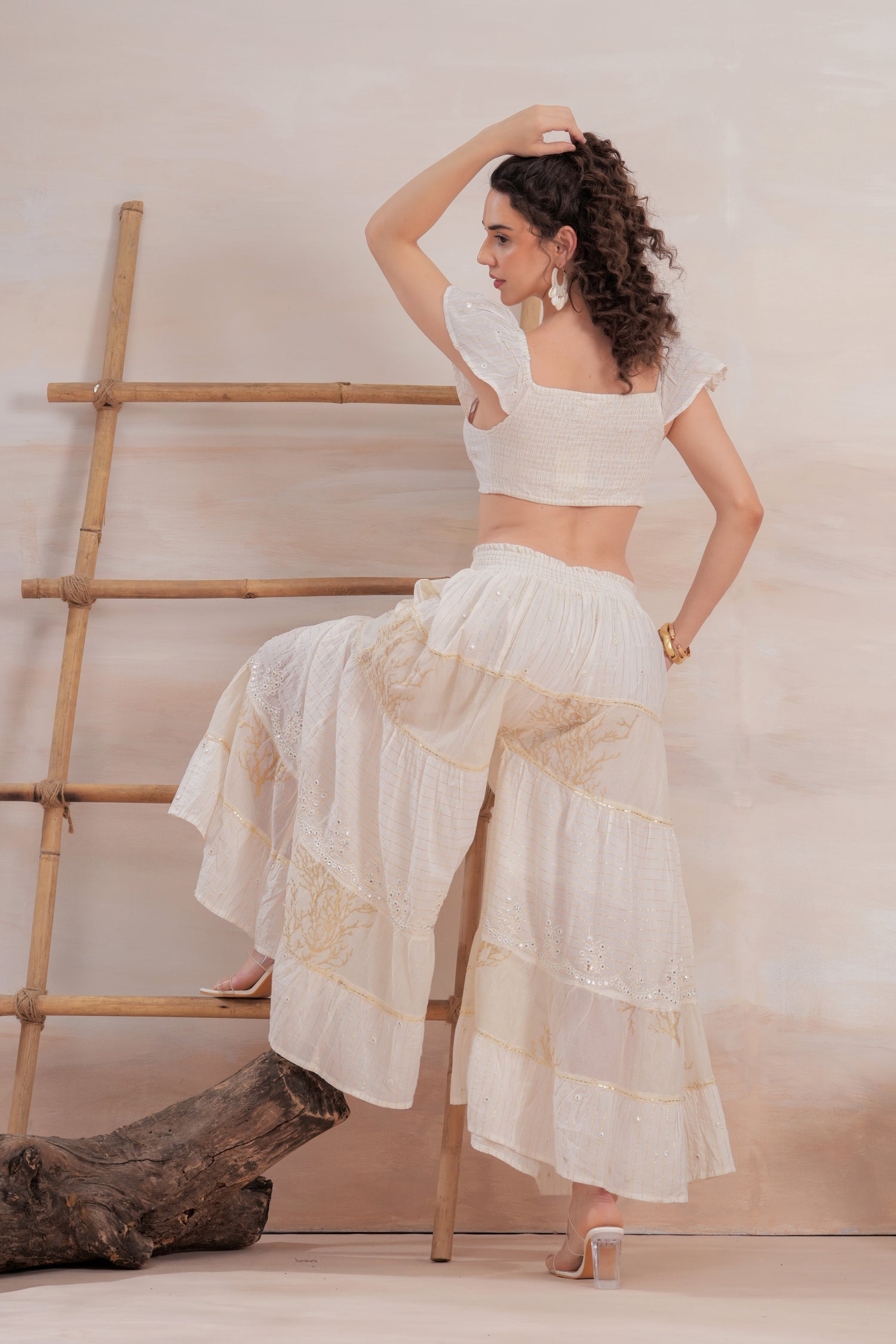 Conjunto Ivory Gold India