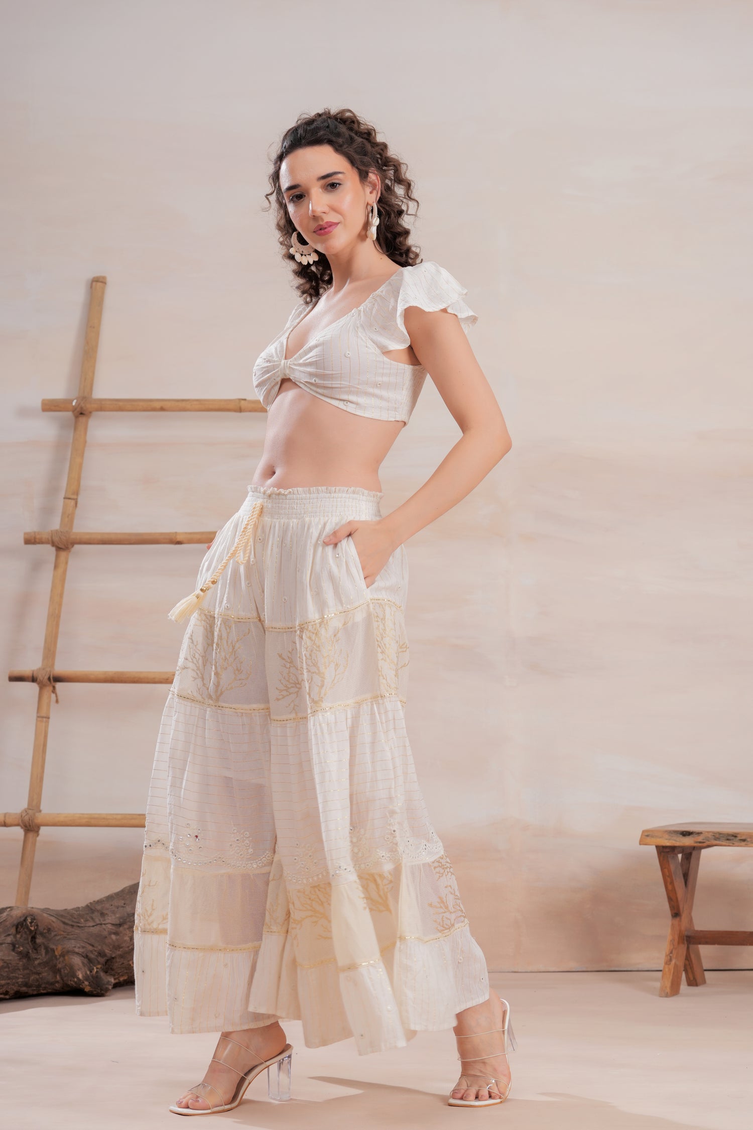 Conjunto Ivory Gold India