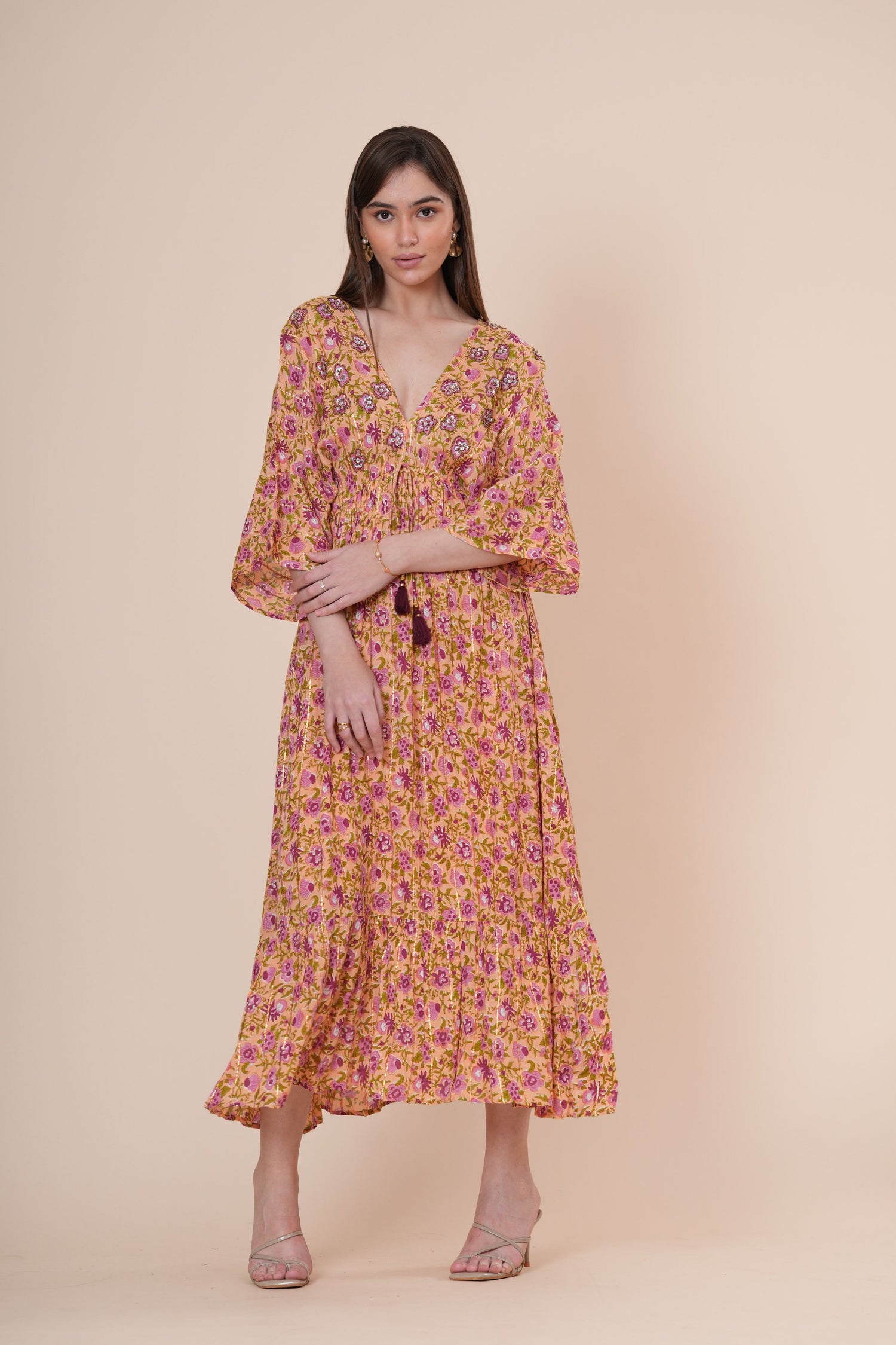 Vestido Midi Halter Estampado