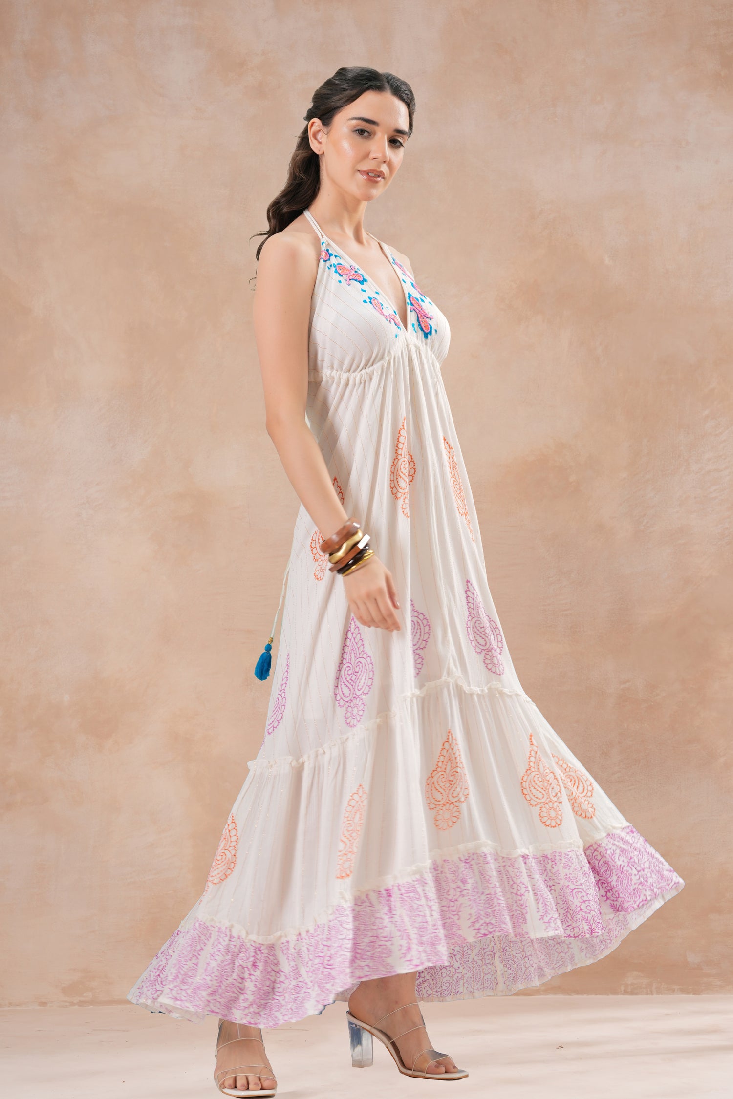Vestido Aluna Boho Halter