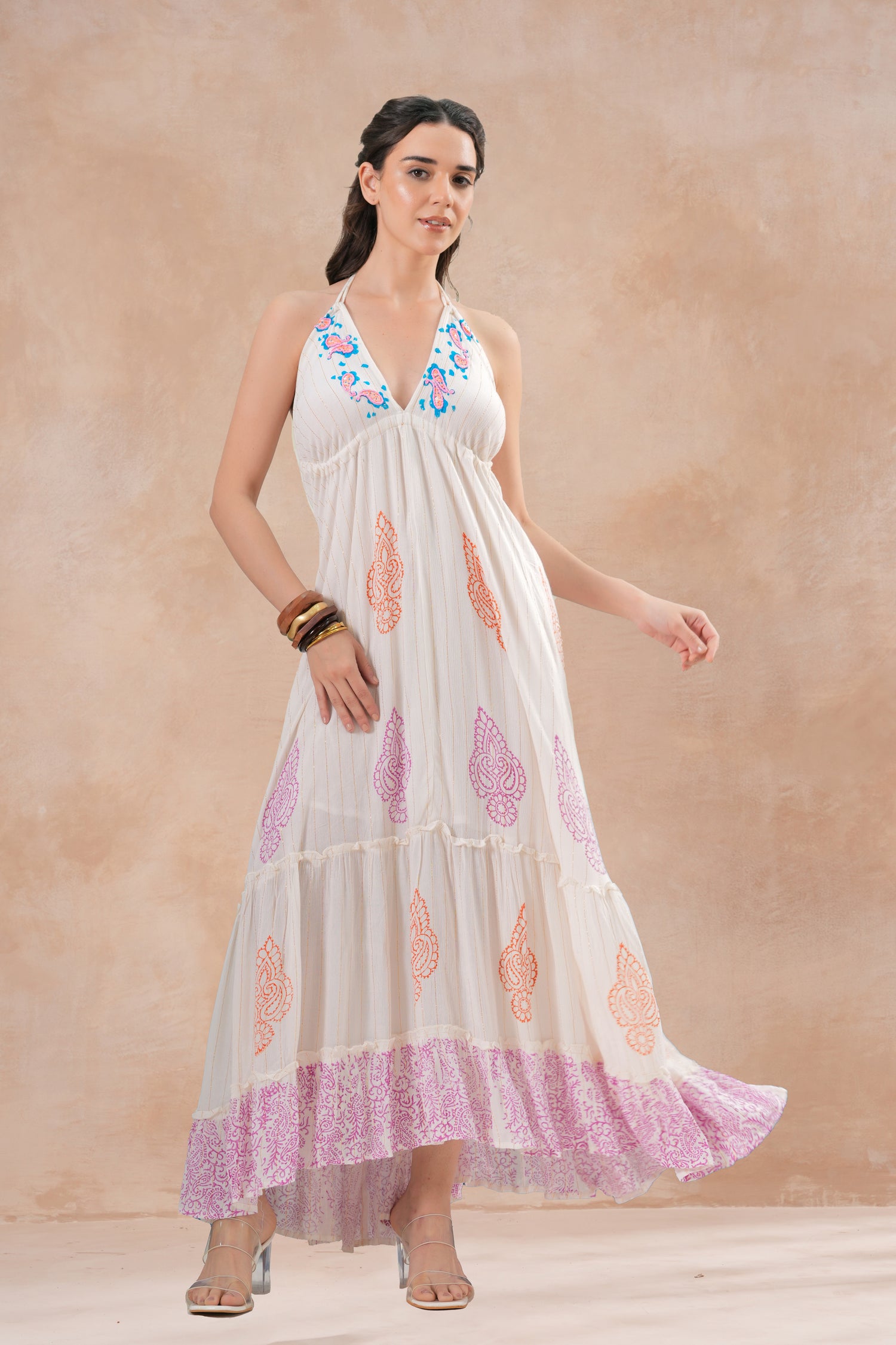 Vestido Aluna Boho Halter