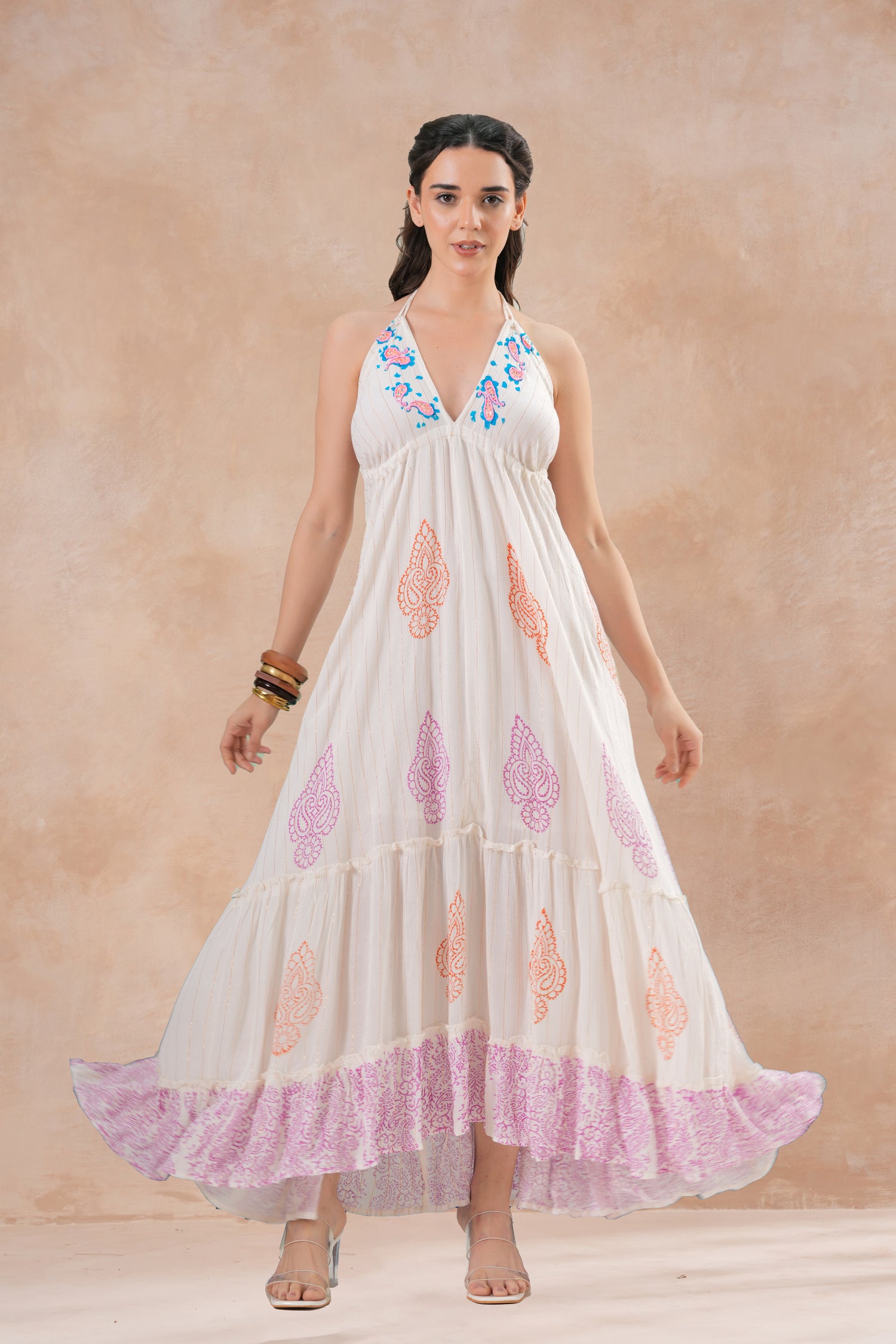 Vestido Aluna Boho Halter