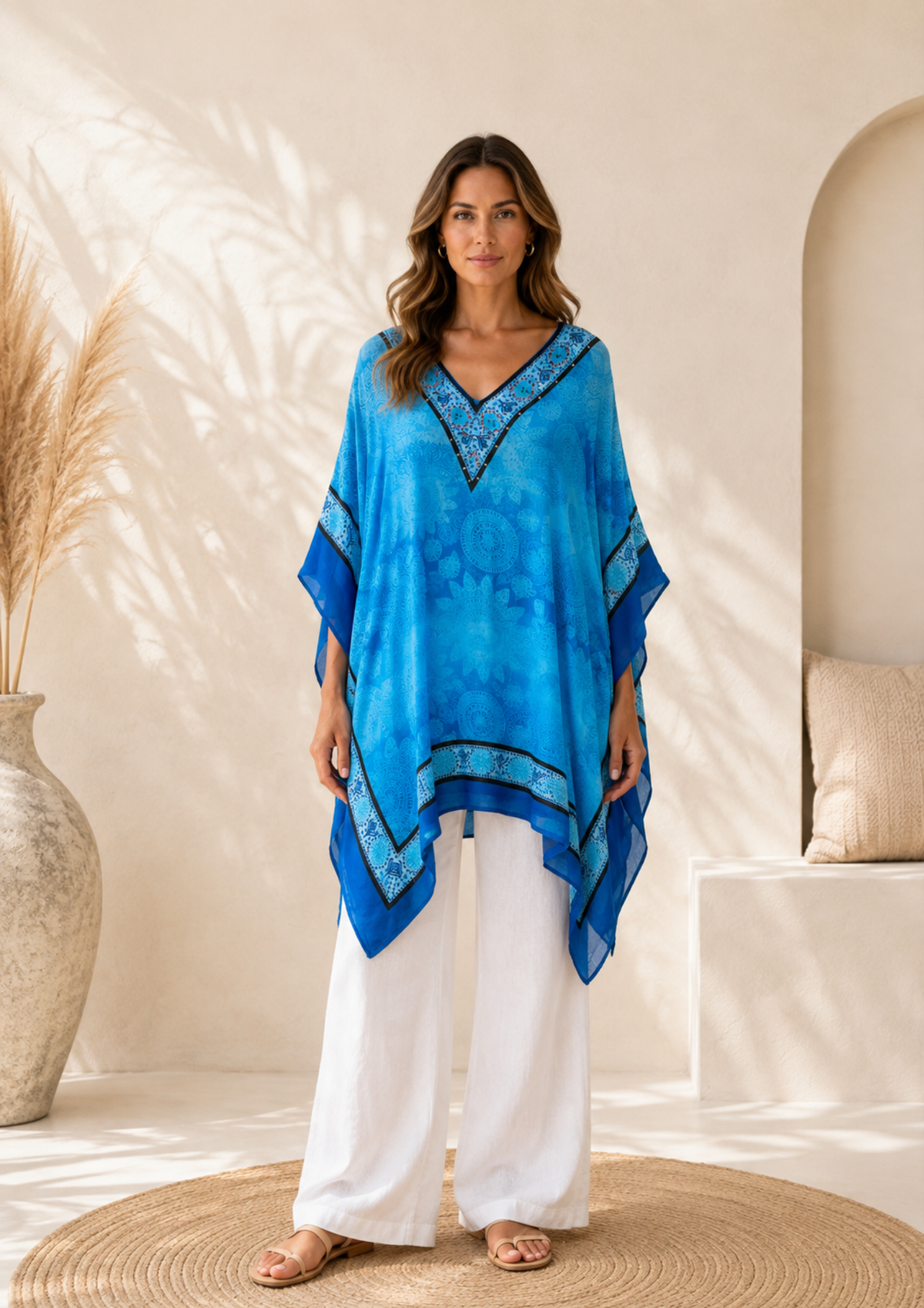 Kaftán Azure Mandala Blusa