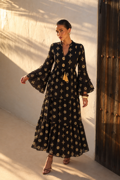 Vestido Largo Midnight Golden Boho | negro