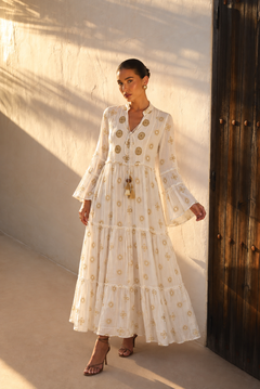 Vestido Largo Midnight Golden Boho | blanco