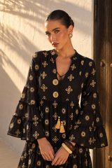 Vestido Largo Midnight Golden Boho | negro