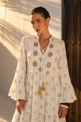 Vestido Largo Midnight Golden Boho | blanco