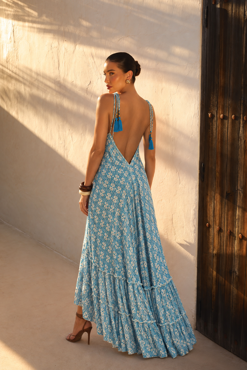 Vestido Largo Azure Breeze Halter