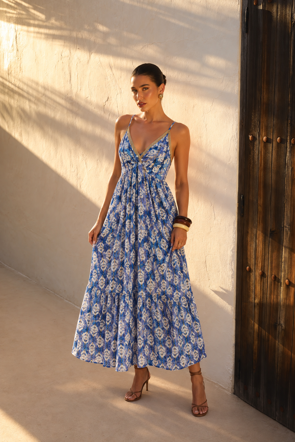 Vestido Midi Azure Bloom