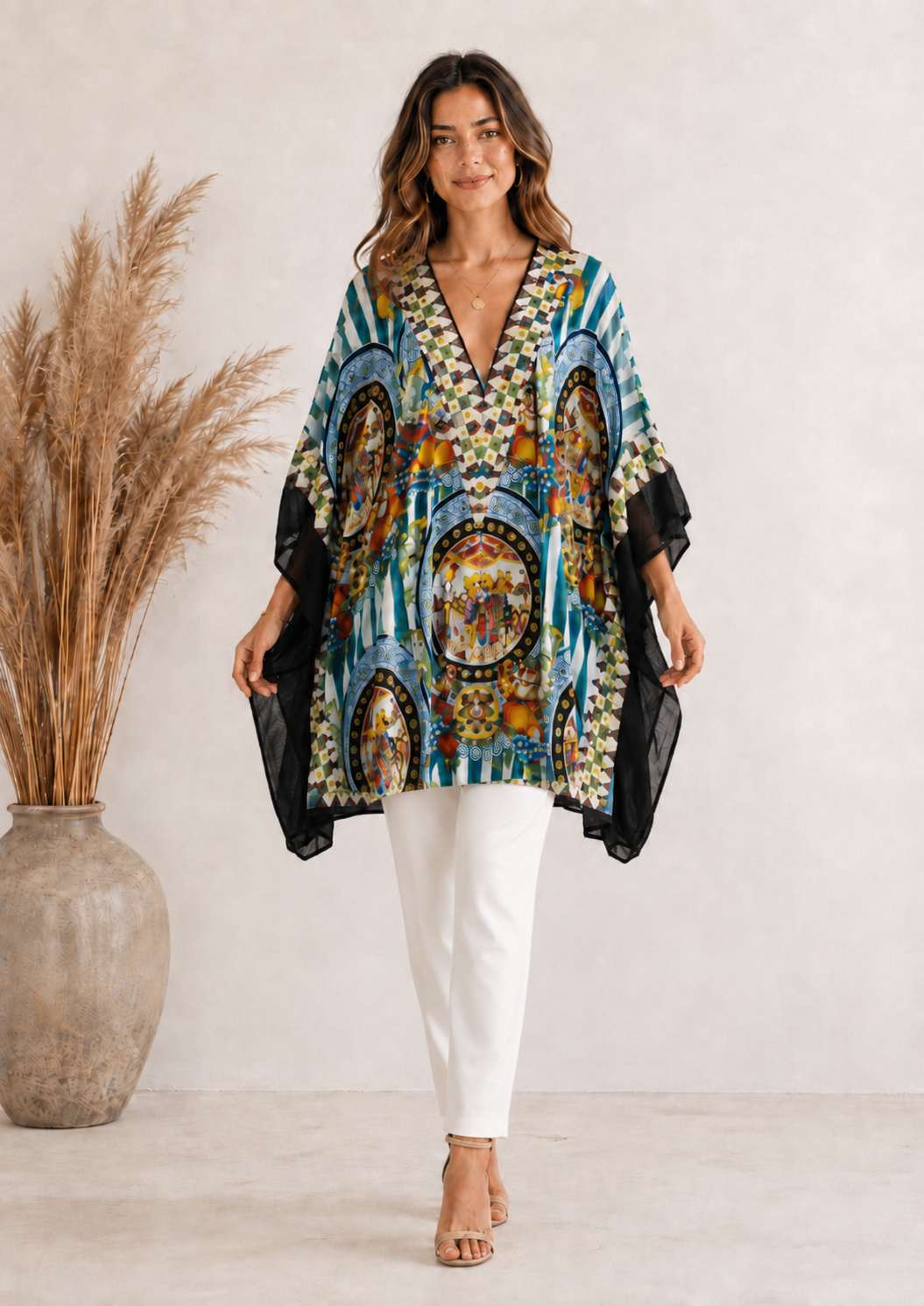 Kaftán Mediterranean Mosaic Blusa