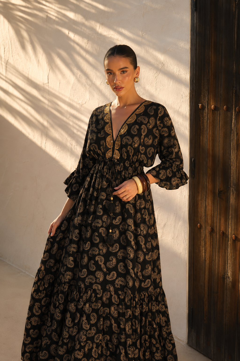 Vestido Zahara Noir Paisley