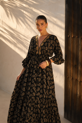 Vestido Zahara Noir Paisley