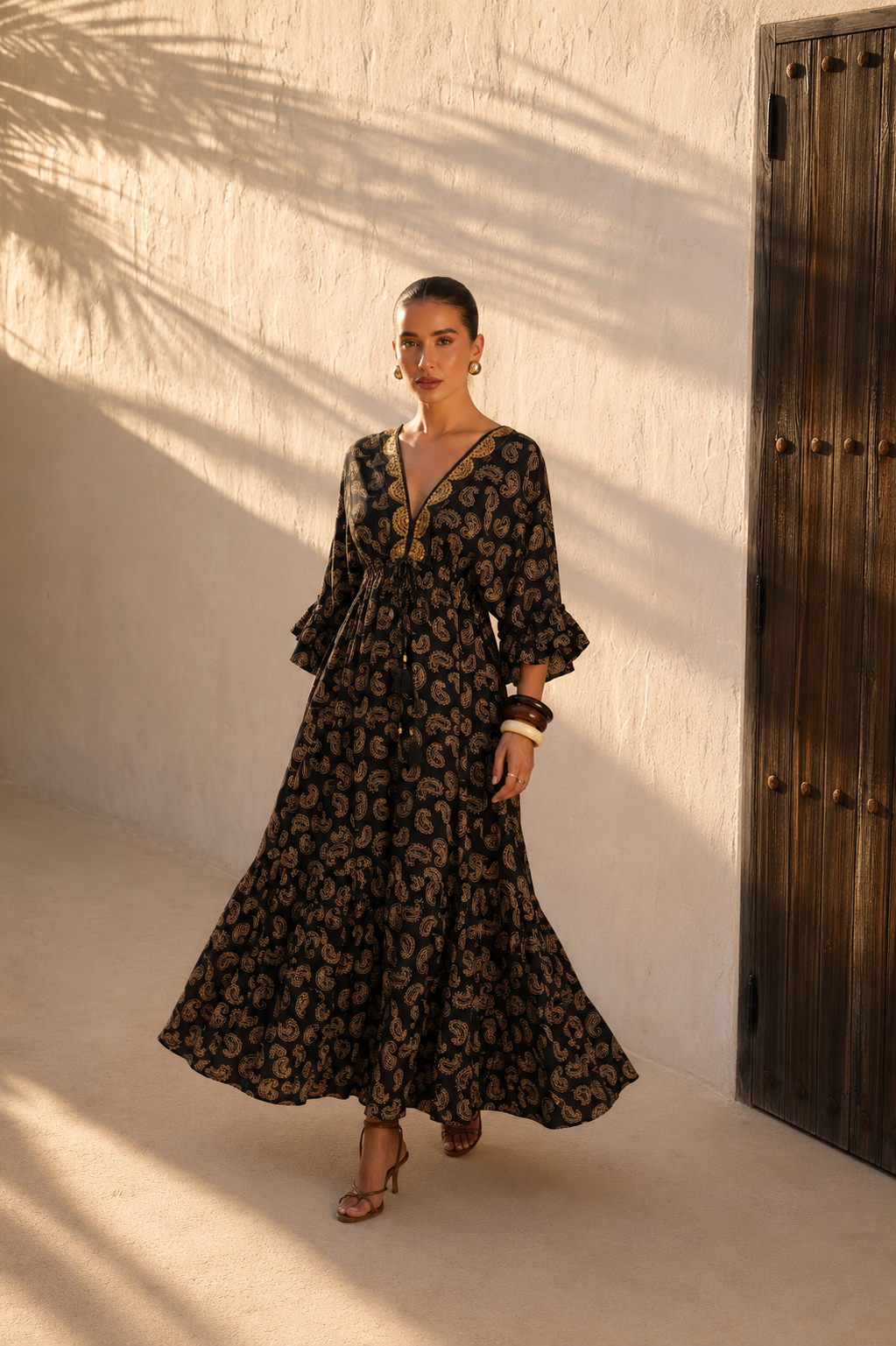 Vestido Zahara Noir Paisley