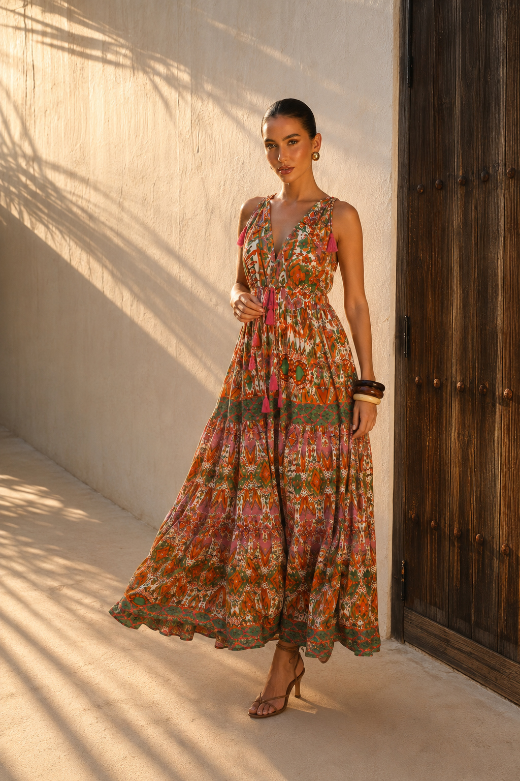 Vestido Largo Nomad Sunset Tassel