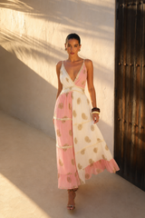 Vestido Largo Celestial Paisley | rosa-medio