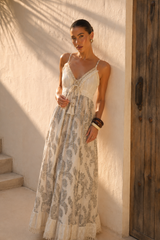 Vestido Midi Ivory Grace Floral