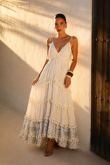 Ivory Nomad Tassel Maxi Dres