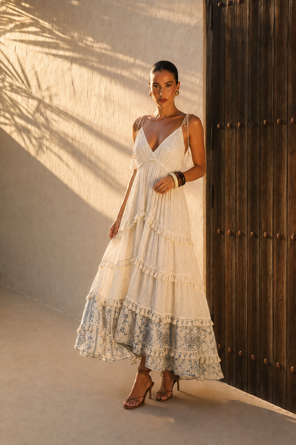 Ivory Nomad Tassel Maxi Dres