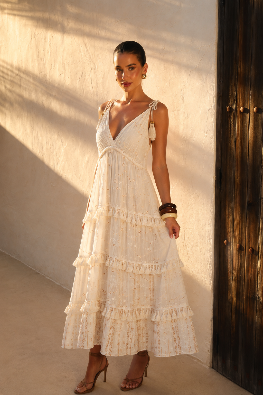 Ivory Nomad Tassel Maxi Dres