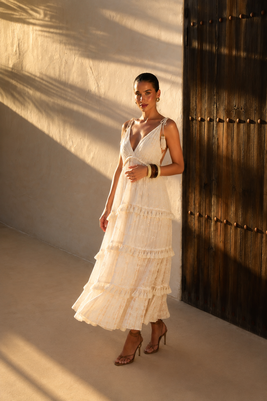 Ivory Nomad Tassel Maxi Dres