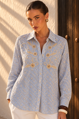 Blusa cielo bordada