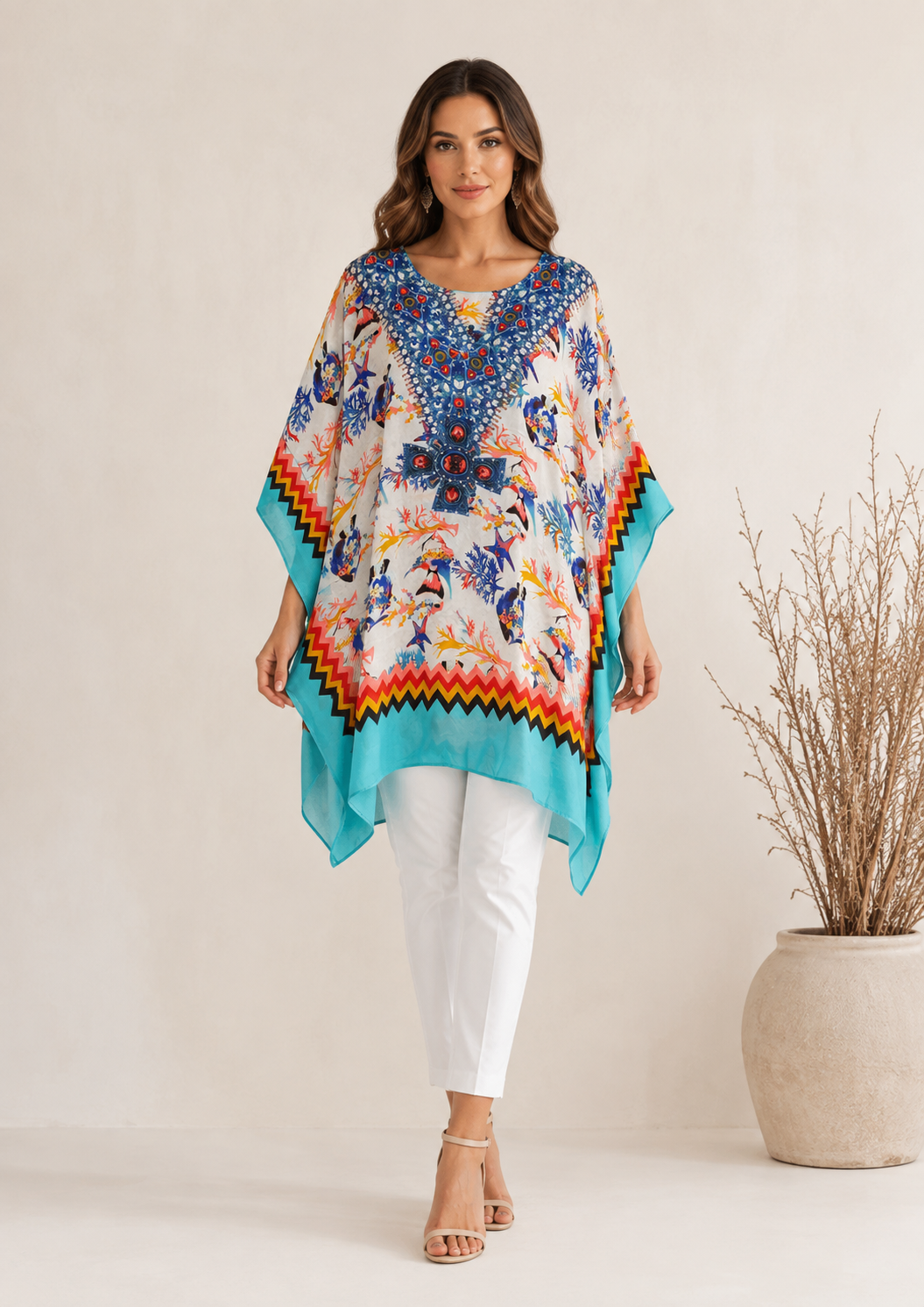 Kaftán Coral Paradise Blusa