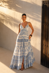 Vestido Largo Santorini Bloom