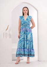 Vestido Largo Boho con Volantes
