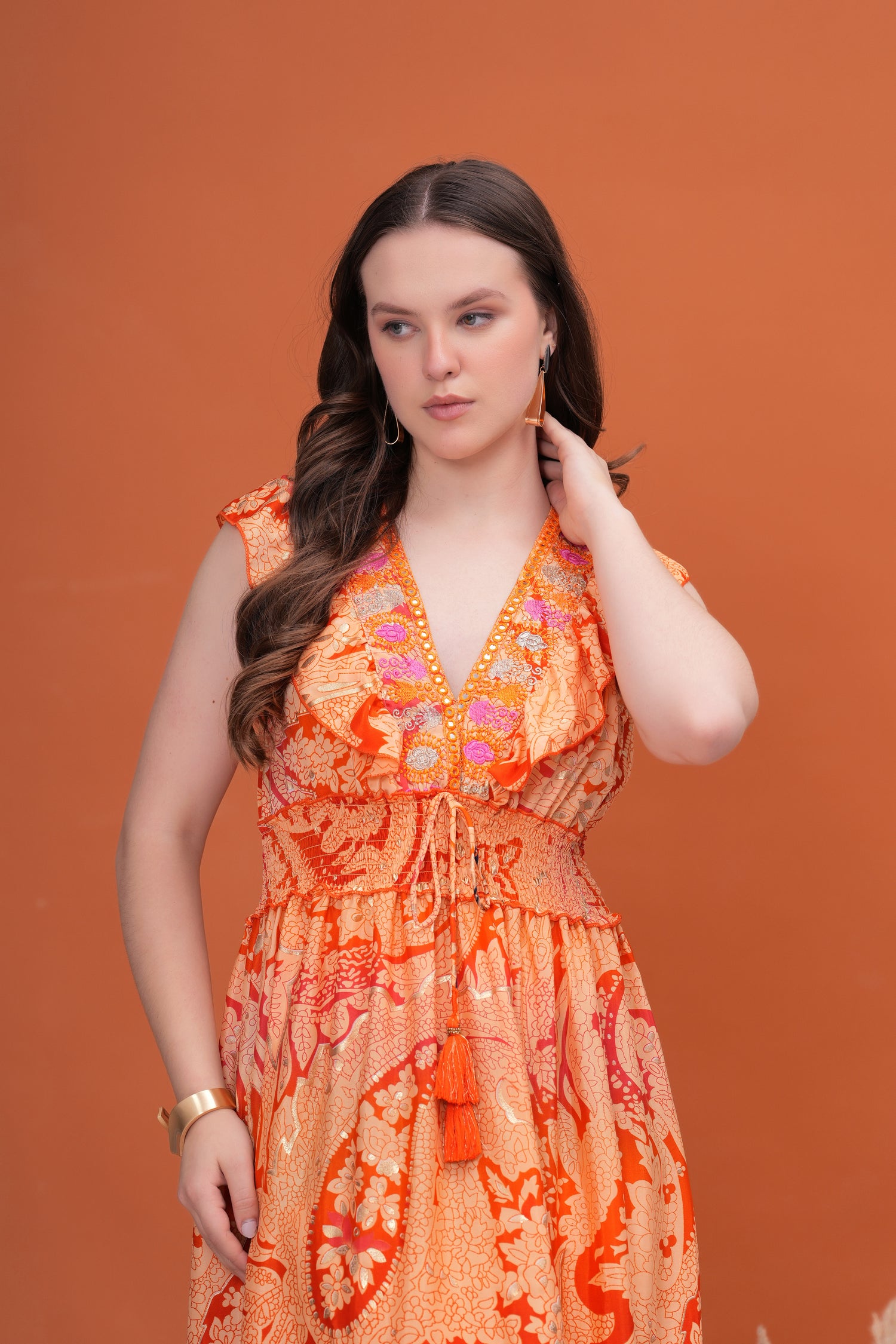 Vestido Largo Boho con Volantes