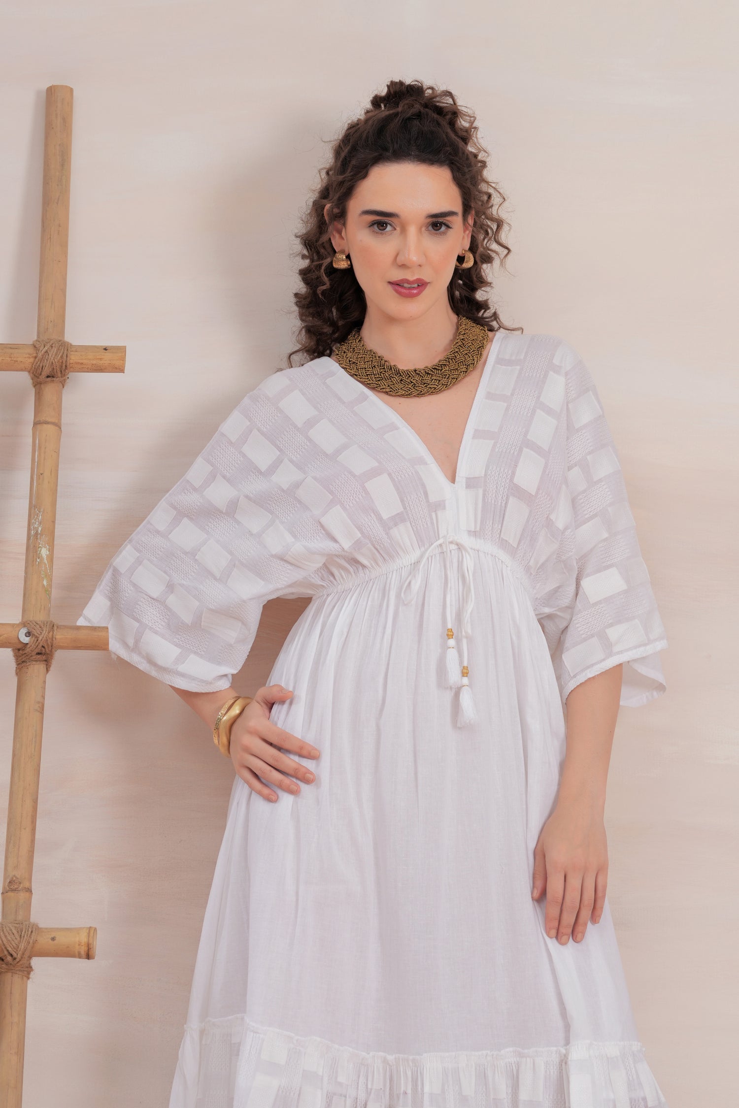 Vestido Midi Blanca Serena