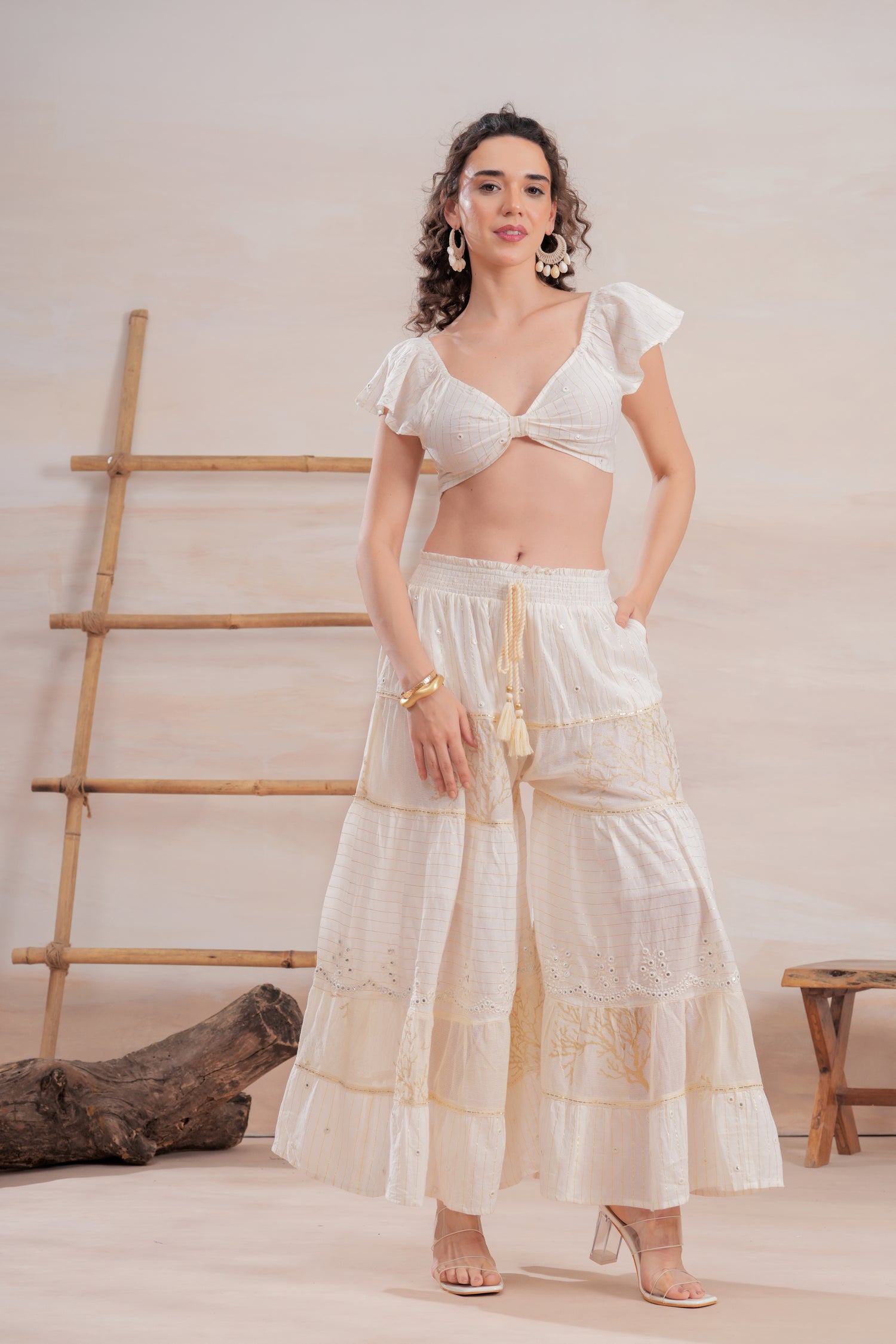 Conjunto Ivory Gold India
