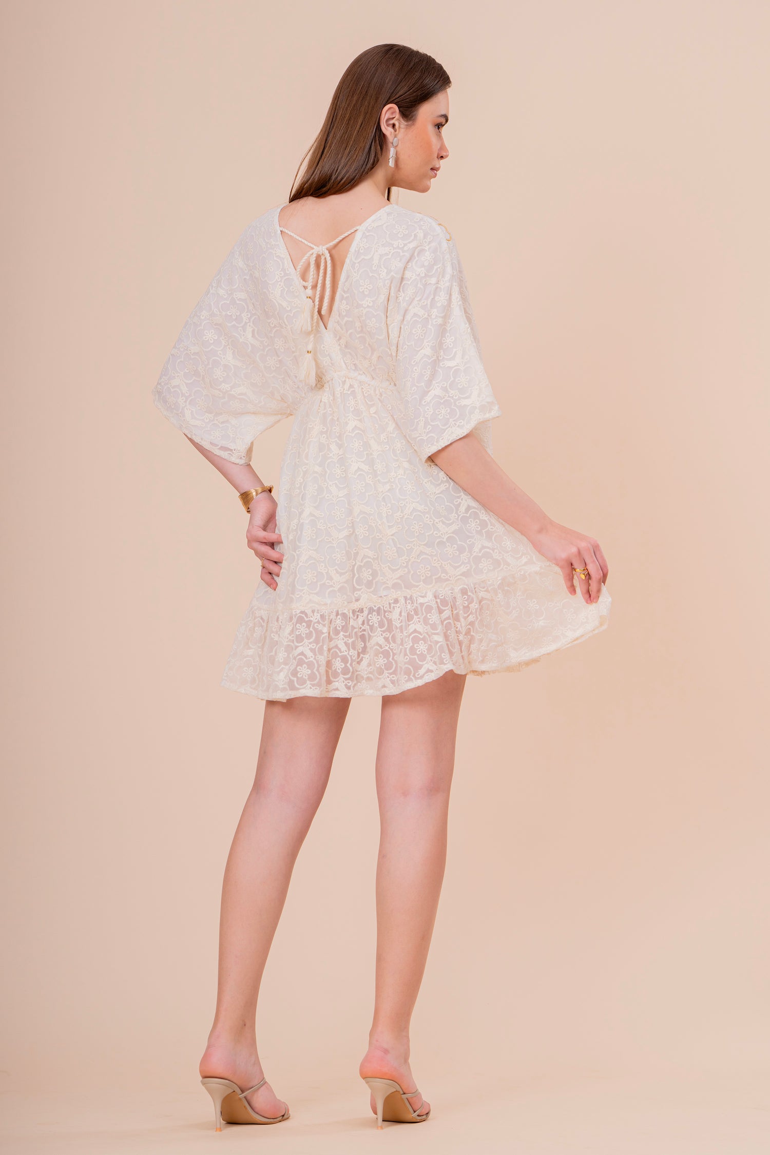 Vestido Midi Kaftán Estampado Paisley Amarillo y Turquesa