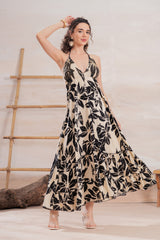 Vestido Largo Halter Floral Eclipse