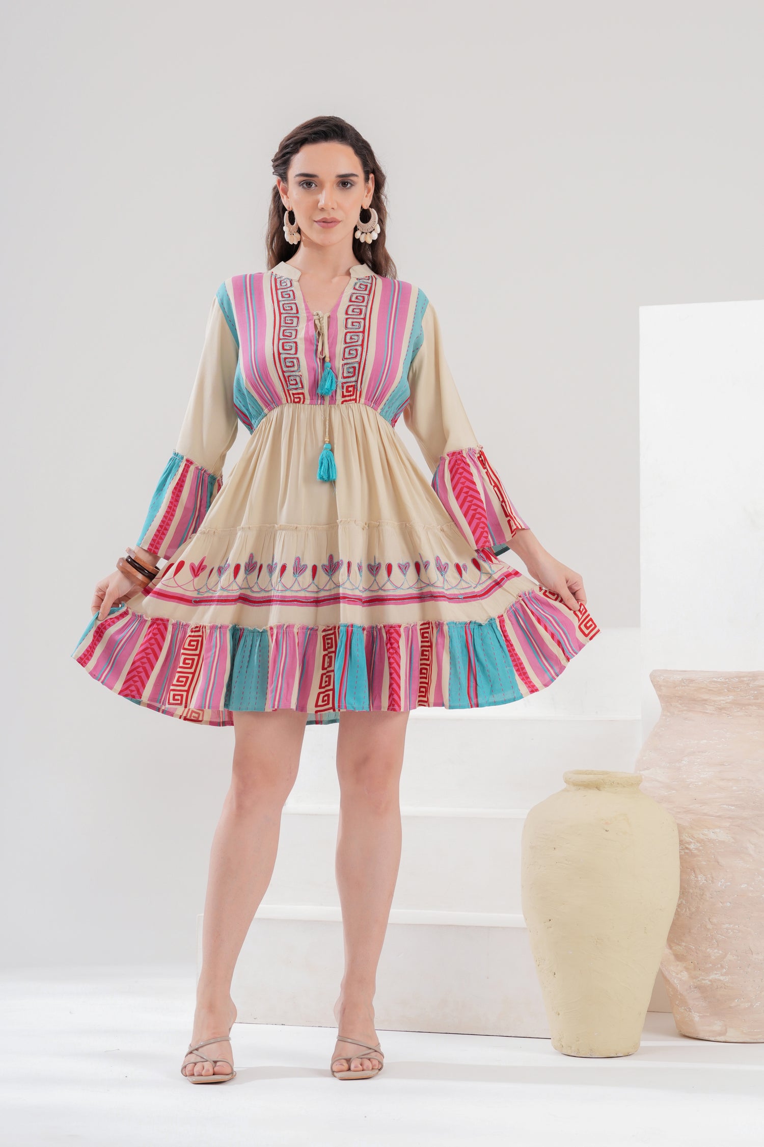 Vestido Anika Boho Mix