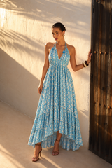 Vestido Largo Azure Breeze Halter